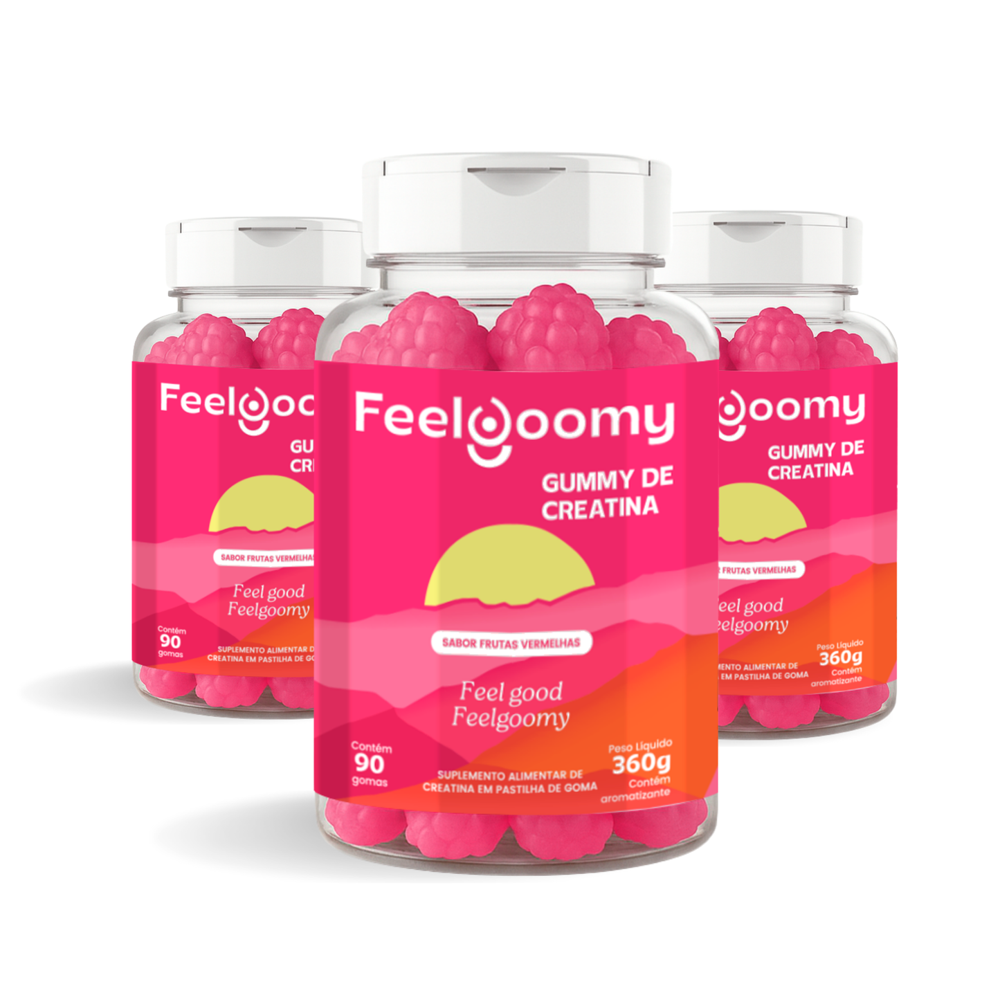 Kit 3 Potes de Creatina Gummy